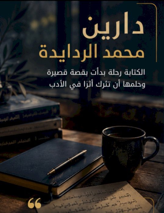 دارين محمد الردايدة الكتابة رحلة بدأت بقصة قصيرة وحلمها أن تترك أثرًا في الأدب